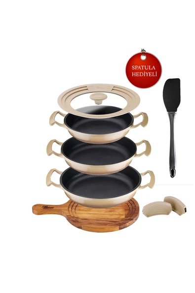 Try Cook 7 Parça Sahan Seti Bej ürün görseli