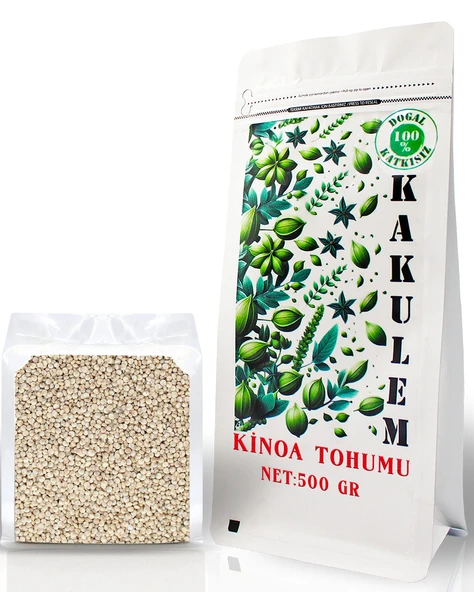 Kakulem SERTİFİKALI 500 GR Glutensiz Beyaz Kinoa Tohumu Tane
