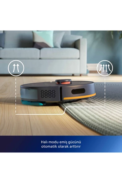 Philips HomeRun XU2100/10 İstasyonlu Lacivert Robot Süpürge - Resim 12