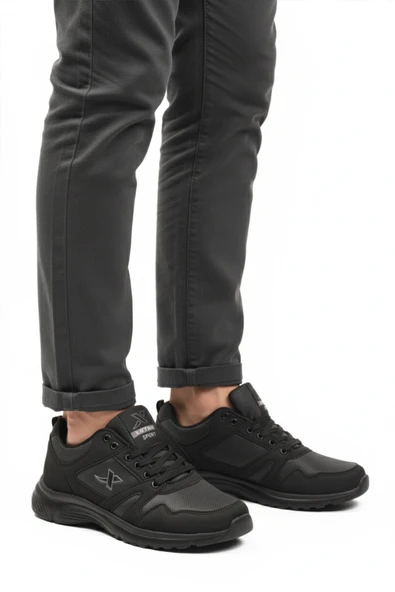 Aspor Siyah Bağcıklı Erkek Spor Ayakkabı ürün görseli