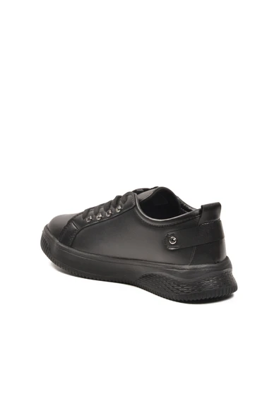 Aspor Siyah Bağcıklı Deri Kadın Spor Ayakkabı - Resim 4