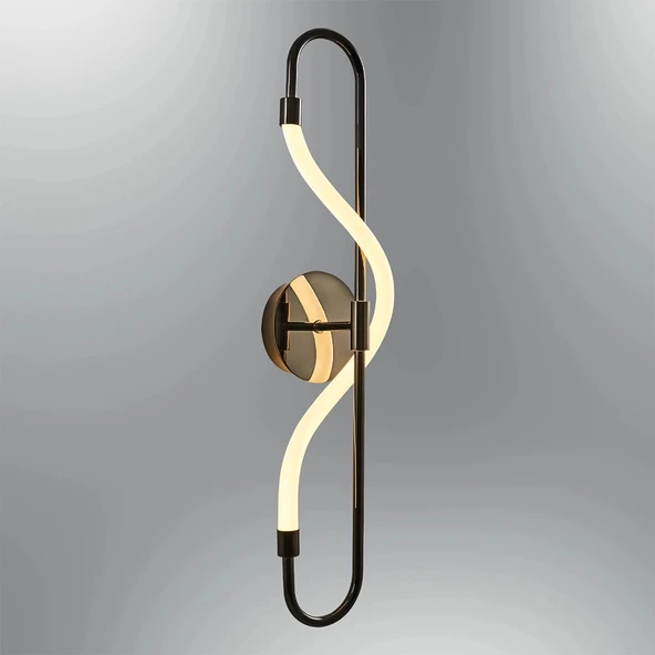 Siyah Renkli Yumuşak Boru Ledli Aplik ve İç Mekan Aplik ürün görseli 1