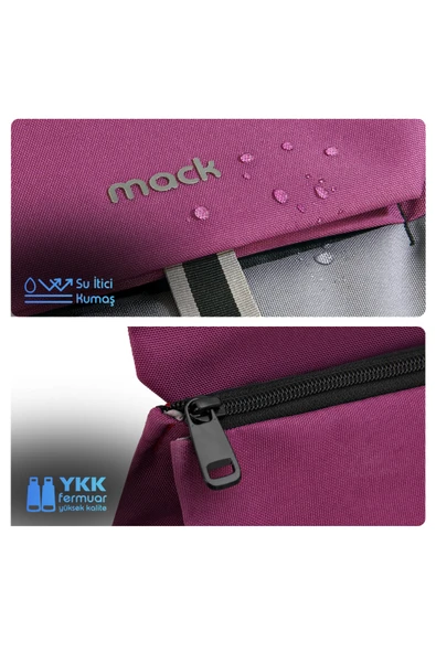Mack MCE-1303 14.1" ZEN Eco Günlük Sırt Çantası Mor Gri - 4