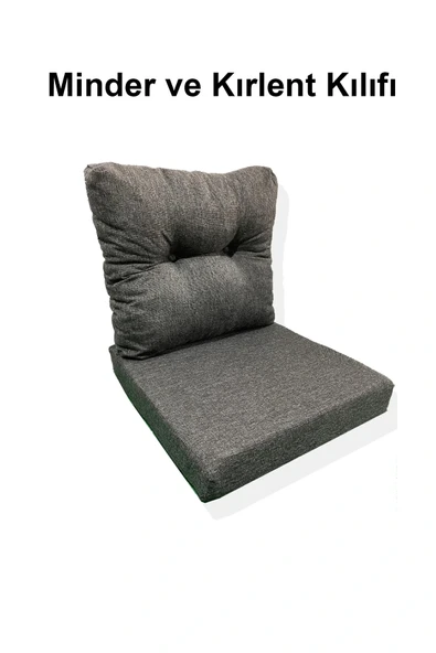 adımshops 1 Adet Bahçe Balkon Mobilyası Minderi Kılıfı (1 ADET MİNDER, 1 ADET KIRLENT Yanlızca Kılıf Gönderile