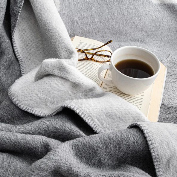 Schafer Home Deer Çift Kişilik Battaniye 200x220 Cm 1 Parça-Gri - 3