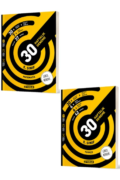 Evrensel İletişim Yayınları 5.Sınıf Hız Yayınları Matematik + Türkçe 30 Haftalık Denemeleri / 2 KİTAP - Güncel YENİİ - 1