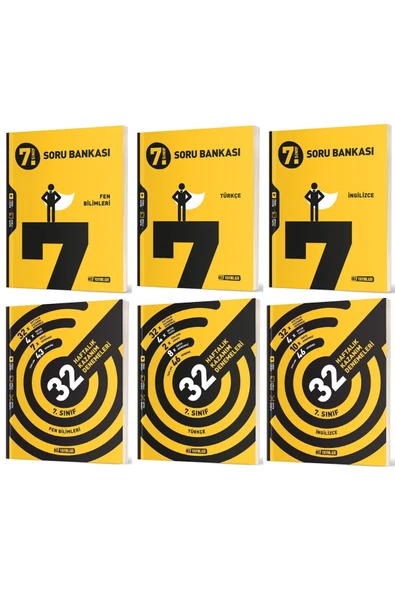 Hız Yayınları Hız 2025 7. Sınıf Fen Bilimleri + Türkçe + İngilizce Soru + 36 Haftalık Deneme Seti 6 Kitap ürün görseli