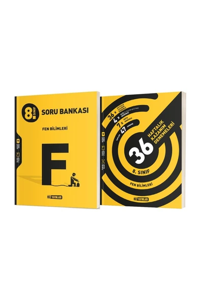 Hız Yayınları 8. Sınıf Fen Bilimleri Soru Bankası+Fen Bilimleri 36 Haftalık Kazanım Denemeleri (2 Kitap) ürün görseli