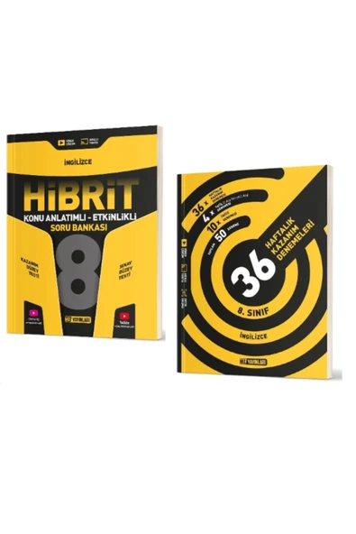Hız Yayınları HIZ YAYINLARI 8. Sınıf İngilizce Hibrit Soru Bankası (Konu Anlatımlı - Etkinlikli) + 36 Haftalık Den ürün görseli