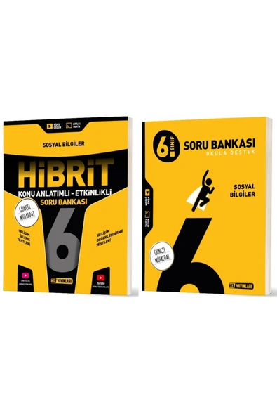 Hız Yayınları Hız 2026 6. Sınıf Sosyal Bilgiler Soru + Hibrit - Konu Seti 2 Kitap ürün görseli