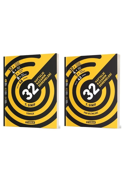 Hız Yayınları Hız 2025 7. Sınıf Türkçe + Fen Bilimleri 36 Haftalık Deneme Seti 2 Kitap ürün görseli