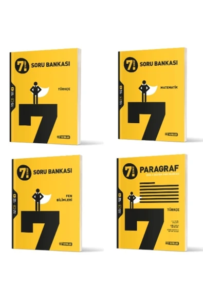 Hız Yayınları Hız Yayınları 7. Sınıf Türkçe - Matematik - Fen Bilimleri Ve Paragraf Soru Bankaları ( 4 Kitap ) - 1
