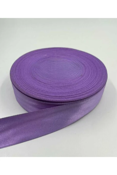 BUKET DÜNYASI SATEN KURDELE 4 CM LİLA RENK 10 METRE SÜSLEME, SOLMAYAN GÜL - 1