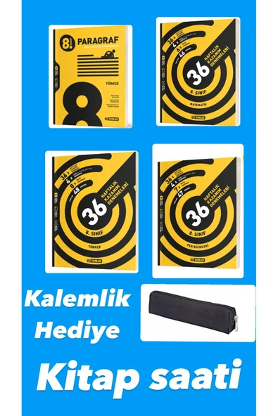 Hız Yayınları hız yayınları 8. sınıf türkçe matematik fen denemesi + pargarf sb kalemlik hediyeli ürün görseli