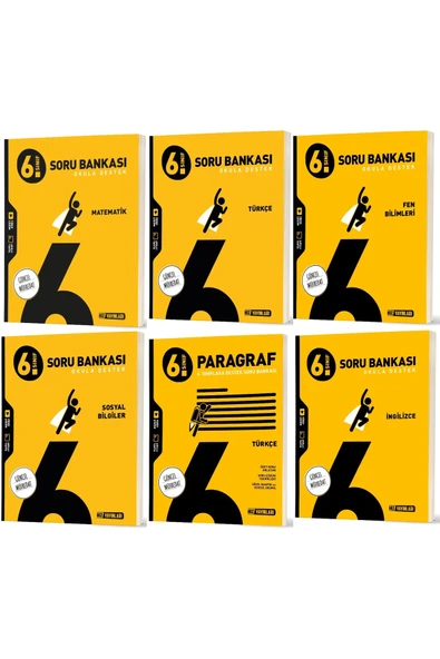 Hız Yayınları Hız 2026 6. Sınıf Matematik Türkçe Fen Sosyal İngilizce Paragraf Soru Bankası Seti 6 Kitap ürün görseli