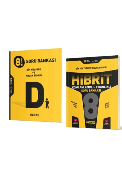 Hız Yayınları HIZ YAYINLARI 8. Sınıf Din Kültürü ve Ahlak Bilgisi Soru Bankası + Hibrit Soru Bankası (Konu Anlatım ürün görseli
