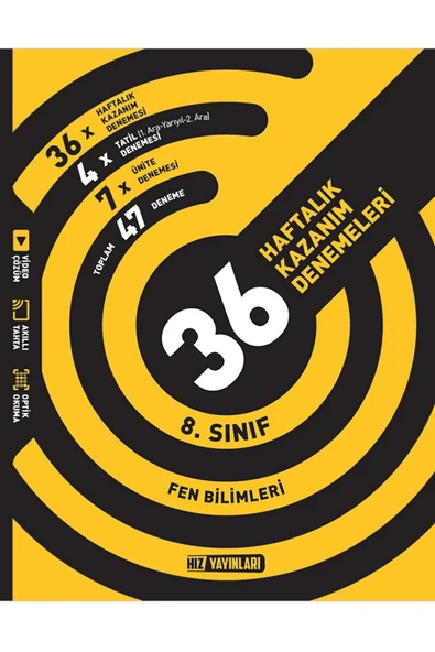 Hız Yayınları 8.SINIF FEN HAFTALIK DENEME-Kollektif ürün görseli