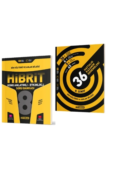 Hız Yayınları HIZ YAYINLARI 8. Sınıf Din Kültürü ve Ahlak Bilgisi Hibrit Soru Bankası (Konu Anlatımlı - Etkinlikli ürün görseli
