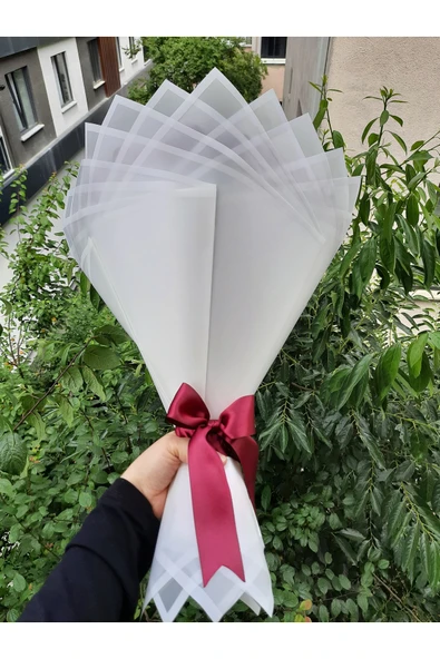 BUKET DÜNYASI 60 Lı Led Işıklı Söz Nişan Solmayan Gül Buketi Bordo Gül Dışı Beyaz Söz Nişan Düğün Için Ideal - 5