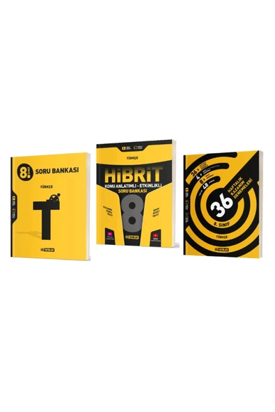 Hız Yayınları HIZ YAYINLARI 8. Sınıf Türkçe Soru Bankası + Hibrit Soru Bankası (Konu Anlatımlı - Etkinlikli) + 36 ürün görseli