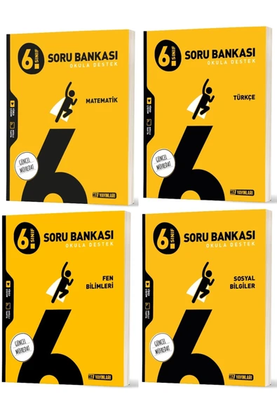 Hız Yayınları Hız 2026 6. Sınıf Matematik Türkçe Fen Sosyal Soru Bankası Seti 4 Kitap ürün görseli