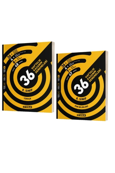 Hız Yayınları HIZ YAYINLARI 8. Sınıf Türkçe + Fen Bilimleri 36 Haftalık Deneme ürün görseli