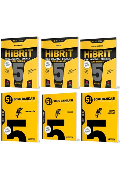 Hız Yayınları Hız 2025 5. Sınıf Matematik + Türkçe + Sosyal Soru + Hibrit - Konu Seti 6 Kitap ürün görseli