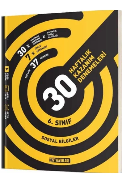 Hız Yayınları HIZ YAYINLARI 6. SINIF SOSYAL 36 HAFTALIK DENMEME OKULA DESTEK ürün görseli