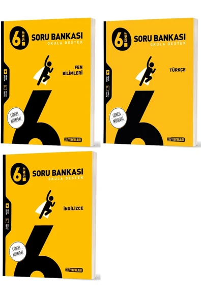 Hız Yayınları Hız 2026 6. Sınıf Fen Bilimleri + Türkçe + İngilizce Soru Bankası Seti 3 Kitap ürün görseli