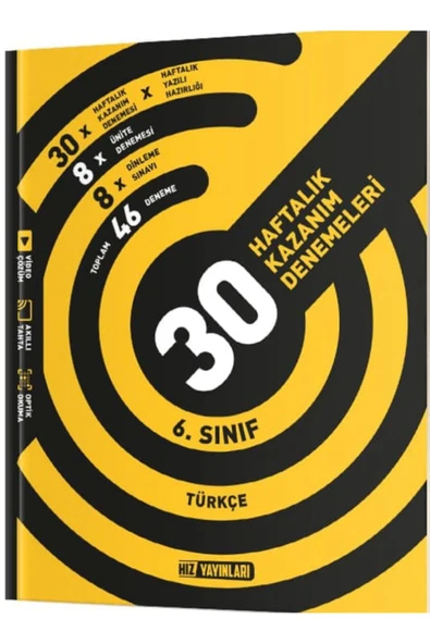 Hız Yayınları HIZ 6. SINIF TÜRKÇE  36 HAFTALIK DENEME - 1