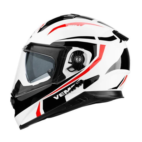 VEMAR ZEPHIR KAPALI KASK BEYAZ KIRMIZI