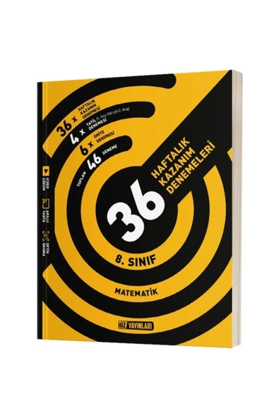 Hız Yayınları Hız 8.Sınıf LGS 36 Haftalık Matematik Deneme -hzçnt04 ürün görseli