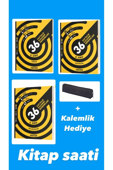 Hız Yayınları hız yayınları 8. sınıf 36 haftalık tarama denemeleri  türkçe matematik fen seti kalemlik hediye ürün görseli