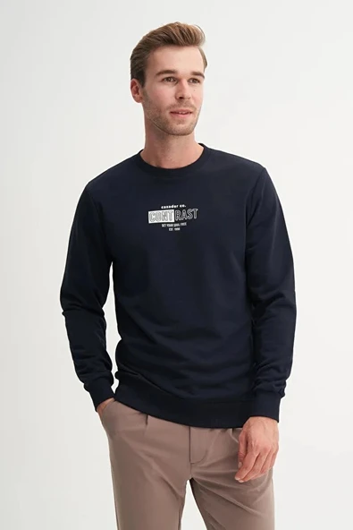 Cazador Slim Fit Mevsimlik 3 İplik Pamuk Karışımlı Sweatshirt-54160 - Resim 2