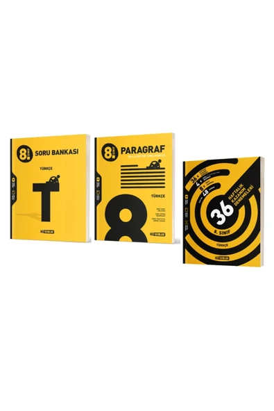 Hız Yayınları HIZ YAYINLARI 8. Sınıf Türkçe Soru Bankası + Paragraf Soru Bankası + 36 Haftalık Deneme ürün görseli