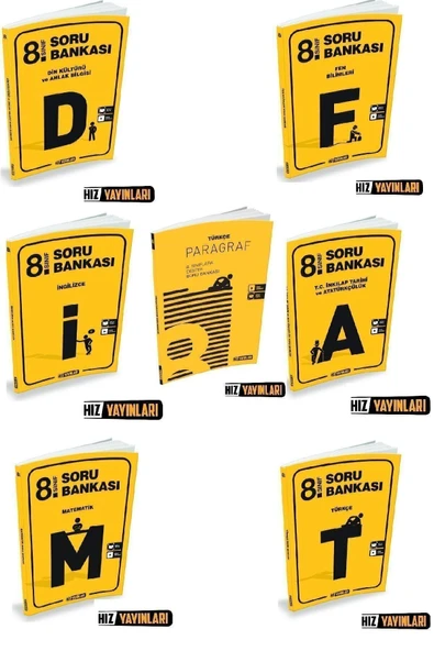 Hız Yayınları 8.sınıf Soru Bankası Set 2021 Paragraf Dahil / Son Baskı Kitap Gönderilecektir. ürün görseli
