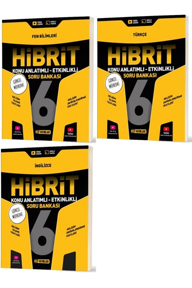 Hız Yayınları Hız 2026 6. Sınıf Fen Bilimleri + Türkçe + İngilizce Hibrit - Konu Seti 3 Kitap ürün görseli
