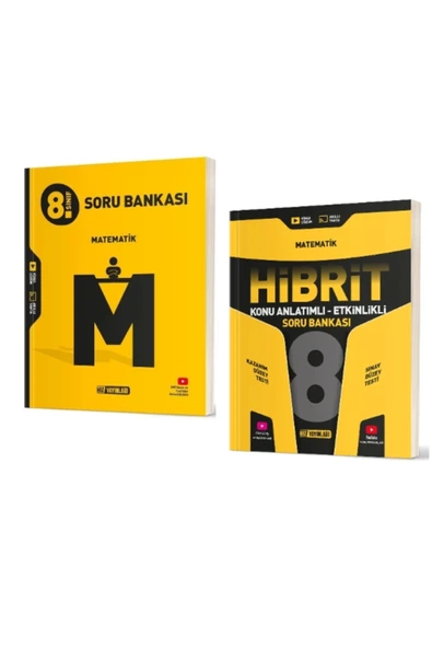 Hız Yayınları HIZ YAYINLARI 8. Sınıf Matematik Soru Bankası + Hibrit Soru Bankası (Konu Anlatımlı - Etkinlikli) ürün görseli