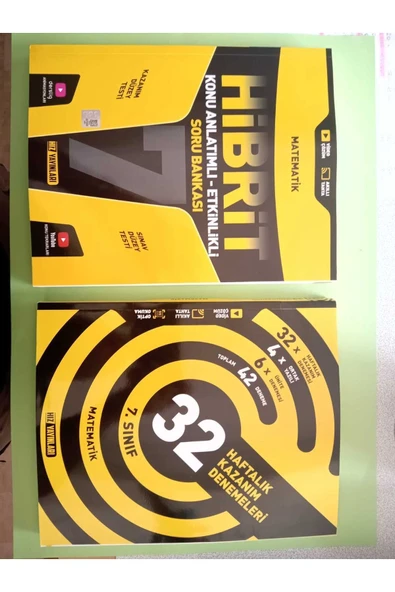 Hız Yayınları 7. SINIF HIZ YAYINLARI HİBİRİT MATEMATİK S.B VE MATEMATİK 32 HAFTALIK KAZANIM DENEMELERİ  [2 KİTAP] ürün görseli