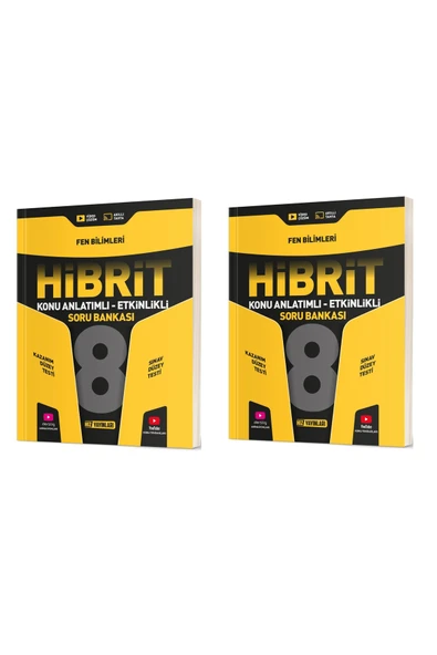 Hız Yayınları 8. Sınıf Fen Bilimleri Hibrit Soru Bankası (2 Adet Aynı Kitap) ürün görseli