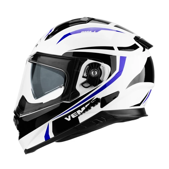VEMAR ZEPHIR KAPALI KASK BEYAZ MAVİ