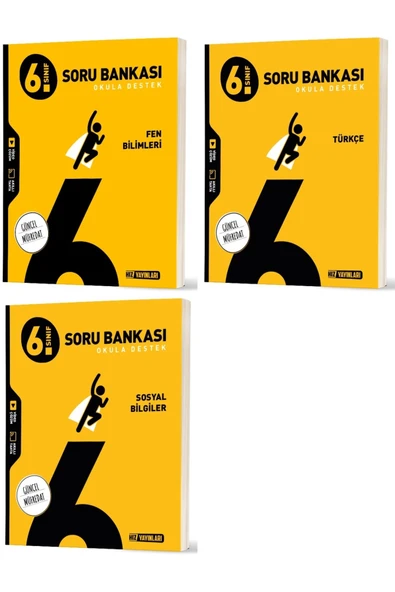 Hız Yayınları Hız 2026 6. Sınıf Fen Bilimleri + Türkçe + Sosyal Soru Bankası Seti 3 Kitap ürün görseli