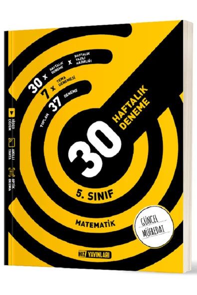 Evrensel İletişim Yayınları 5.Sınıf Hız Yayınları Matematik + Türkçe 30 Haftalık Denemeleri / 2 KİTAP - Güncel YENİİ - 2