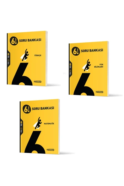Hız Yayınları 6. SINIF TÜRKÇE SORU BANKASI + MATEMATİK + FEN BİLİMLERİ SORU BANKASI SETİ - 1