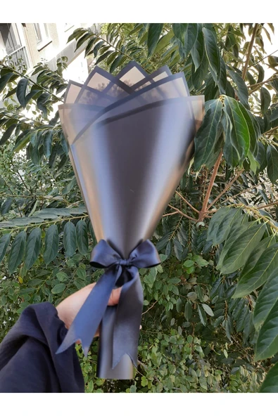 BUKET DÜNYASI 20 li Led Işıklı Kenar Süslemeli Solmayan Gül Buketi SİYAH GÜL DIŞI SİYAH - 2