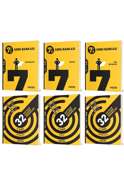 Hız Yayınları Hız 2025 7. Sınıf Matematik + Türkçe + Fen Soru + 36 Haftalık Deneme Seti 6 Kitap ürün görseli
