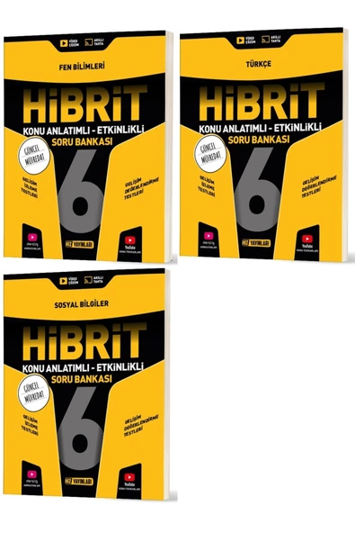 Hız Yayınları Hız 2026 6. Sınıf Fen Bilimleri + Türkçe + Sosyal Hibrit - Konu Seti 3 Kitap ürün görseli