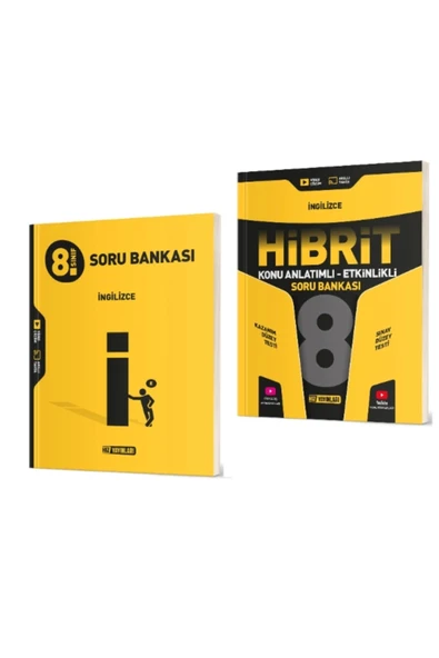 Hız Yayınları HIZ YAYINLARI 8. Sınıf İngilizce Soru Bankası + Hibrit Soru Bankası (Konu Anlatımlı - Etkinlikli) ürün görseli