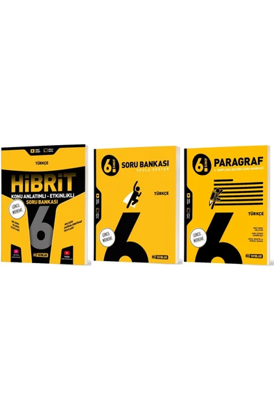 Hız Yayınları Hız 2026 6. Sınıf Türkçe + Paragraf Soru + Hibrit - Konu Seti 3 Kitap ürün görseli