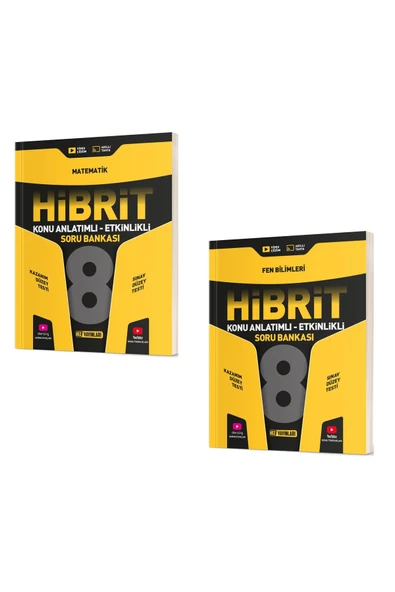 Hız Yayınları 8. Sınıf Hibrit Matematik + Hibrit Fen Bilimleri Soru Bankası (2 Kitap)2025 BASIM ürün görseli